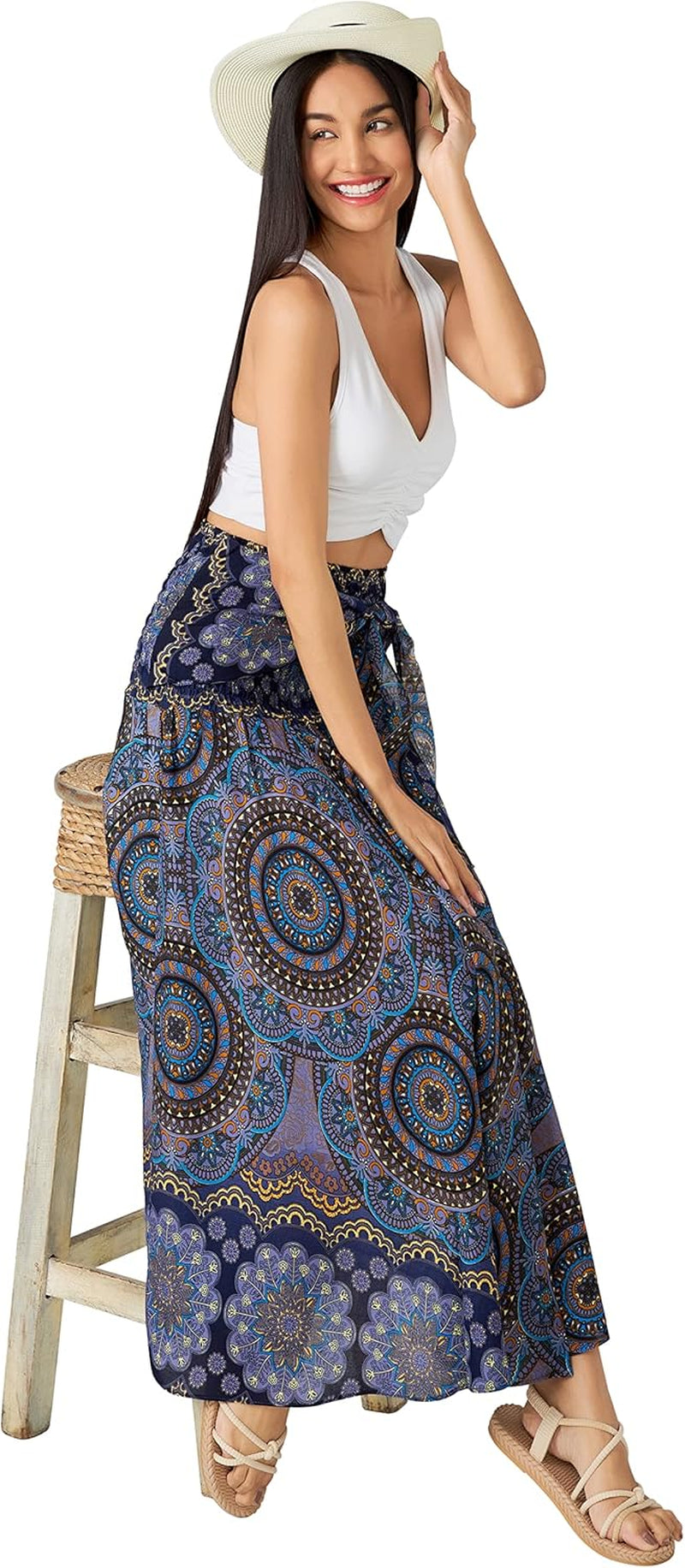 Long Boho Skirts for Women - Bohemian Hippie Maxi Summer Skirt