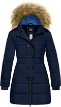 Girls' Long Winter Coat Waterproof Warm Puffer Jacket Hooded Parka