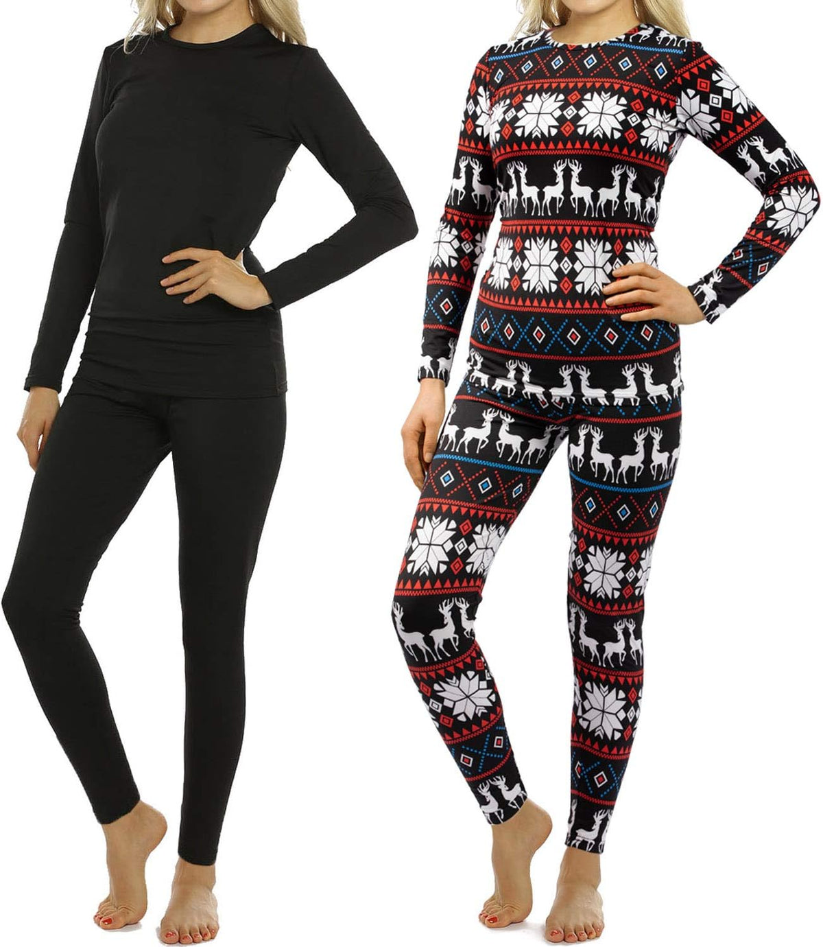 Thermal Underwear for Women Long Johns Base Layer Thermals Set | Warm Fleece Lined Top & Bottom Thermal Set, Winter Clothing for Cold Weather,Moisture-Wicking, Heat Retention, Ultra Soft