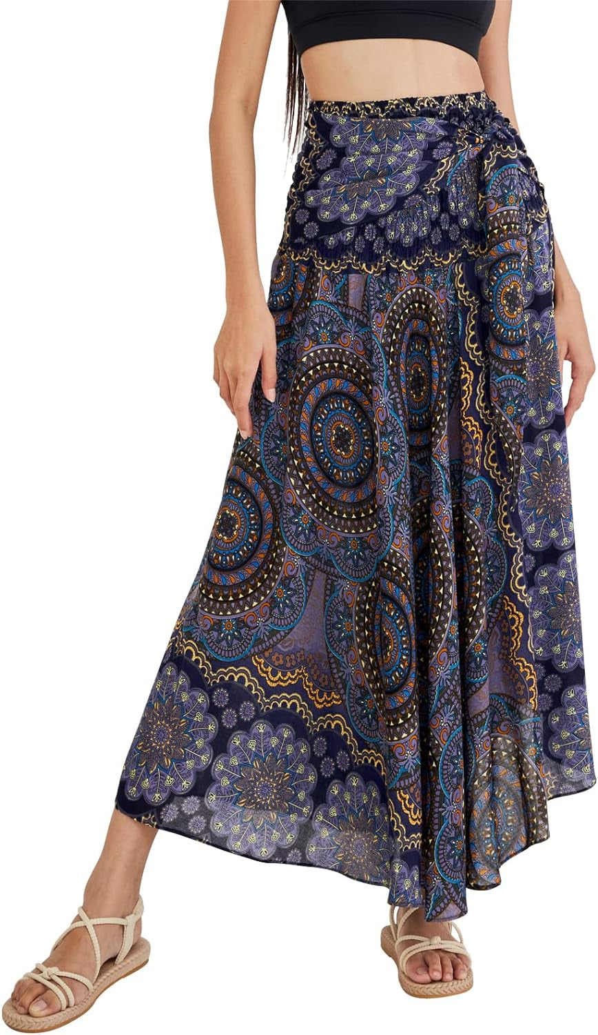Long Boho Skirts for Women - Bohemian Hippie Maxi Summer Skirt