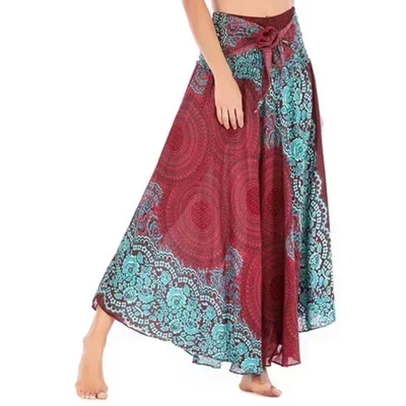 Sexy Summer Long Boho Bottom Women Skirt Vintage Casual Ropa Mujer Faldas Loose Fashion Y2K Maxi Skirts Woman Clothing Saia Jupe