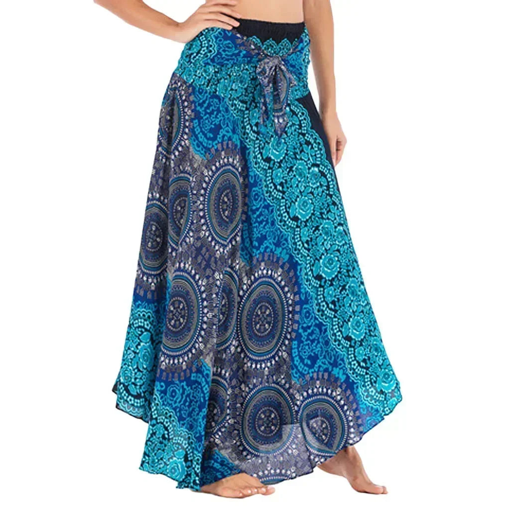 Sexy Summer Long Boho Bottom Women Skirt Vintage Casual Ropa Mujer Faldas Loose Fashion Y2K Maxi Skirts Woman Clothing Saia Jupe