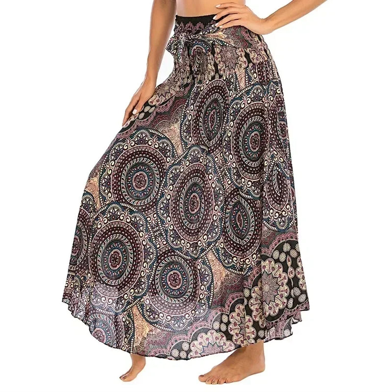 Sexy Summer Long Boho Bottom Women Skirt Vintage Casual Ropa Mujer Faldas Loose Fashion Y2K Maxi Skirts Woman Clothing Saia Jupe