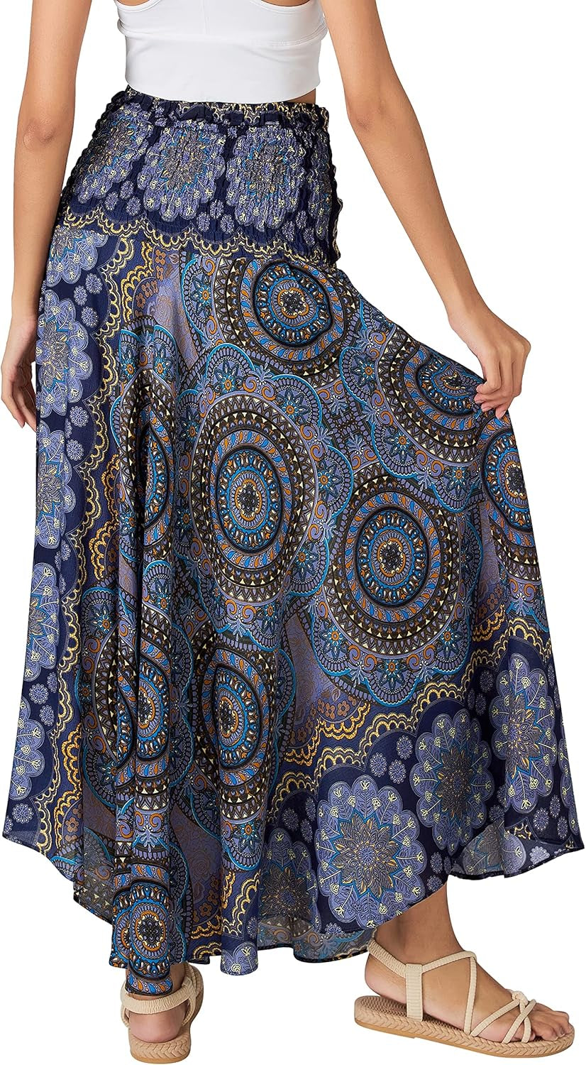 Long Boho Skirts for Women - Bohemian Hippie Maxi Summer Skirt