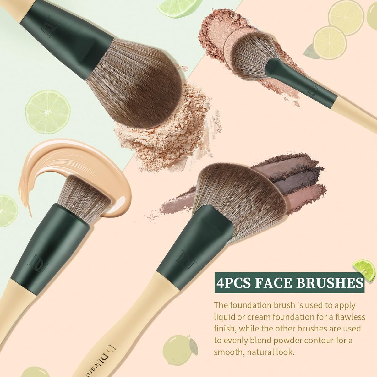 18 Makeup Brushes Set Makeup Sponges Cosmetic Bag | Powder Foundation Contour Blush Concealer Eye Shadow Blending Liner Make up Brush Kit