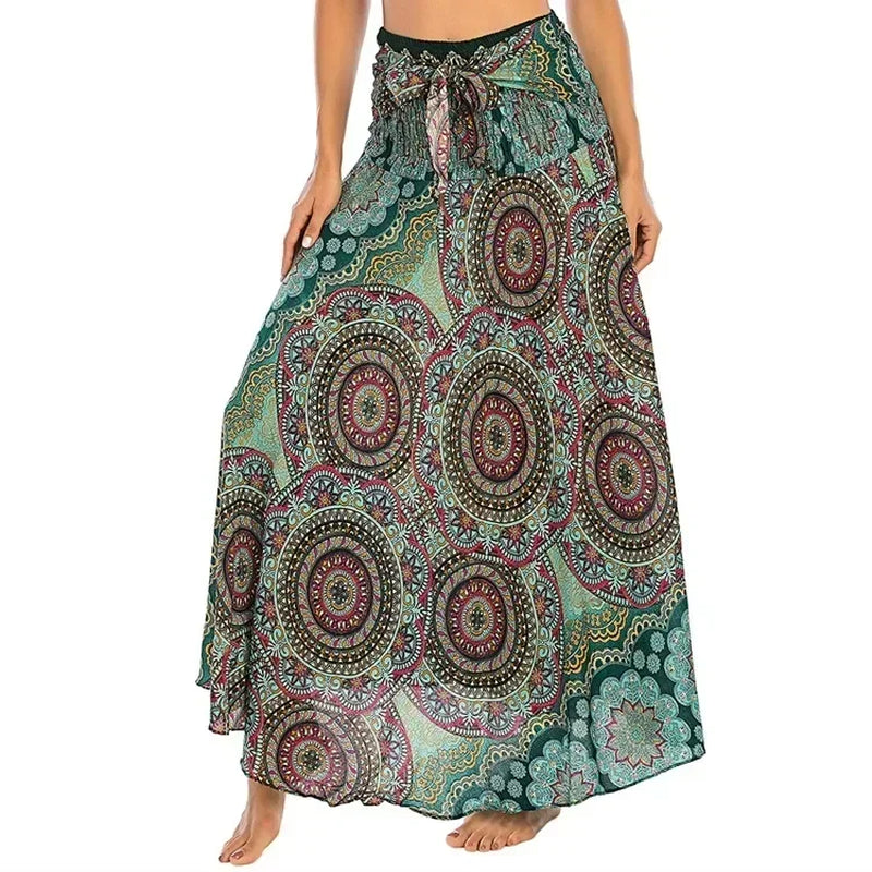 Sexy Summer Long Boho Bottom Women Skirt Vintage Casual Ropa Mujer Faldas Loose Fashion Y2K Maxi Skirts Woman Clothing Saia Jupe