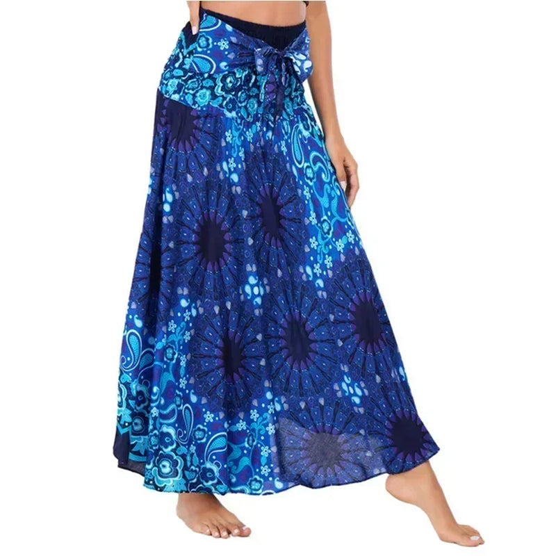 Sexy Summer Long Boho Bottom Women Skirt Vintage Casual Ropa Mujer Faldas Loose Fashion Y2K Maxi Skirts Woman Clothing Saia Jupe