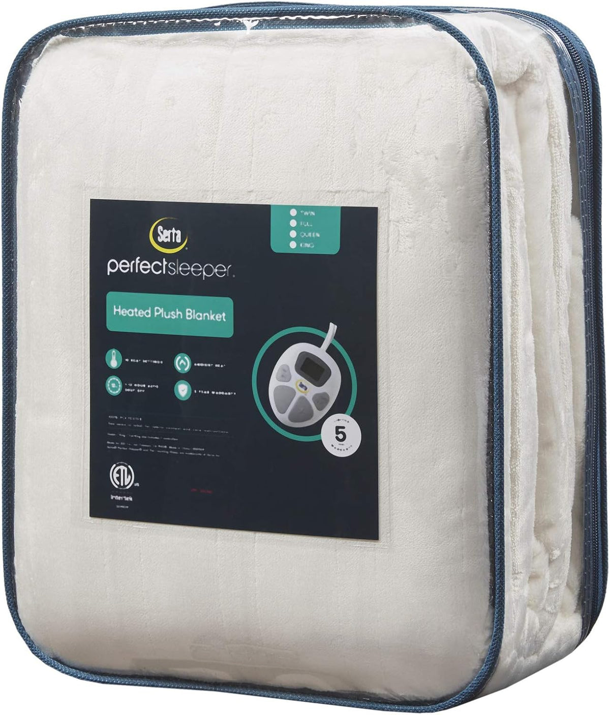Heated Blanket Queen, Fast Heating Electric Blanket, Creme White
